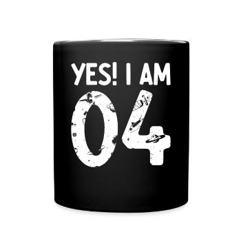 Yes! I Am 4 Years 4 Birthday Kids Space Astronaut - Full Colour Mug - black - Front