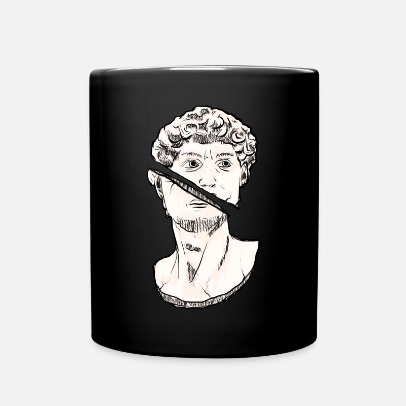 Art Academia Aesthetic David Statue Greek Statue - Tasse einfarbig - Schwarz