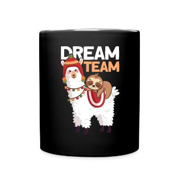 Paresseux de lama - Mug uni - noir - Devant