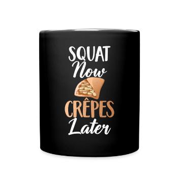Crepe Gifts for Crepe Lover - Full Colour Mug - black - Front