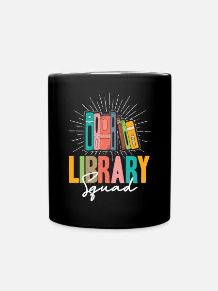 Library Squad - Tasse einfarbig - Schwarz