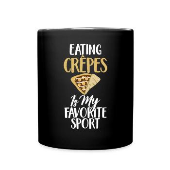 Crepe Gifts for Crepe Lover - Full Colour Mug - black - Front
