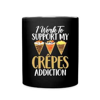 Crepe Gifts for Crepe Lover - Full Colour Mug - black - Front