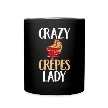 Crepe Gifts for Crepe Lover - Full Colour Mug - black - Front