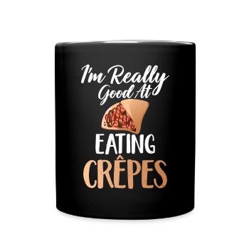 Crepe Gifts for Crepe Lover - Full Colour Mug - black - Front