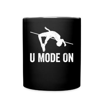 Lustiges Stabhochsprung Stabhochsprung Stabhochspr - Tasse einfarbig - Schwarz - Vorne