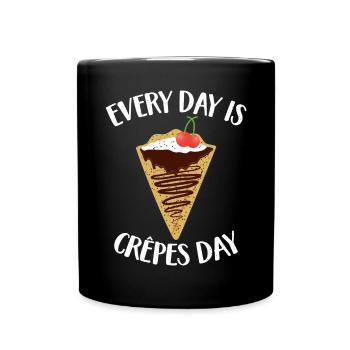 Crepe Gifts for Crepe Lover - Full Colour Mug - black - Front