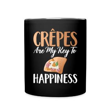 Crepe Gifts for Crepe Lover - Full Colour Mug - black - Front