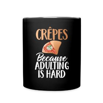 Crepe Gifts for Crepe Lover - Full Colour Mug - black - Front