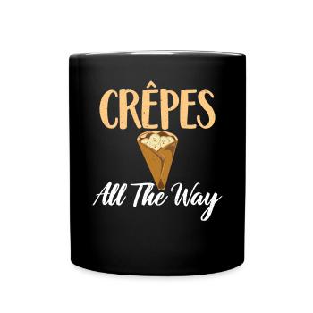 Crepe Gifts for Crepe Lover - Full Colour Mug - black - Front