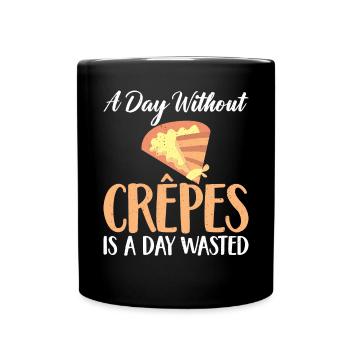 Crepe Gifts for Crepe Lover - Full Colour Mug - black - Front