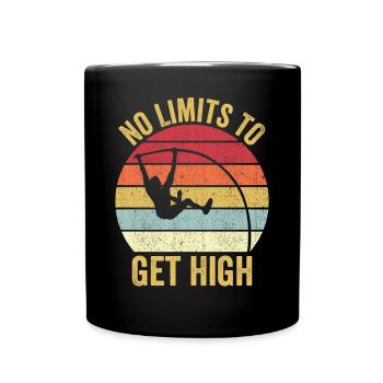Saut à la perche amusant Saut à la perche - Mug uni - noir - Devant
