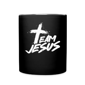 Équipe Jésus - Mug uni - noir - Devant
