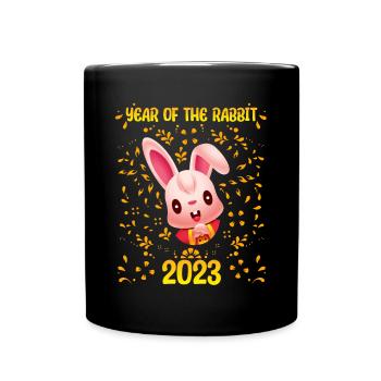 Zodiac Happy Chinese New Year of the Rabbit 2023 - Tasse einfarbig - Schwarz - Vorne