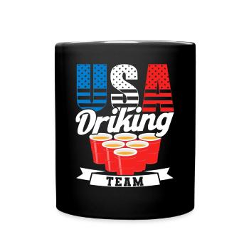 Usa Drinking Team - Mug uni - noir - Devant