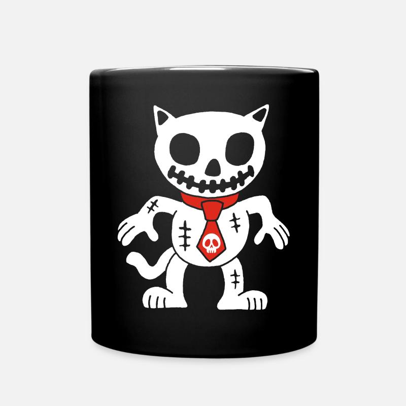 Weiße Katze Voodoo Puppe - Tasse einfarbig - Schwarz