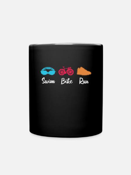 Triathlet - Tasse einfarbig - Schwarz