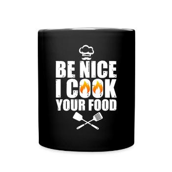 Drôle de chef Art pour hommes Femmes Restaurant Cuisine Fo - Mug uni - noir - Devant