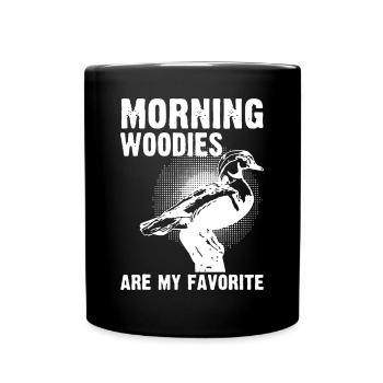 Les Woodies du matin de la chasse au canard drôle sont mes préférés - Mug uni - noir - Devant