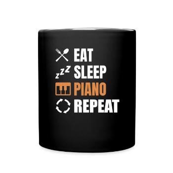 Routine de pianiste - Mug uni - noir - Devant