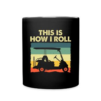 Funny Golf Cart Design For Men Women Kids Golfer G - Full Colour Mug - black - Front