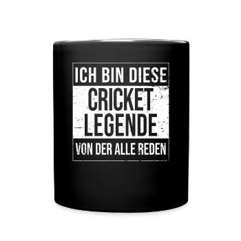 Cricket-Spieler Geburtstag geboren Legende Cricket - Tasse einfarbig - Schwarz - Vorne