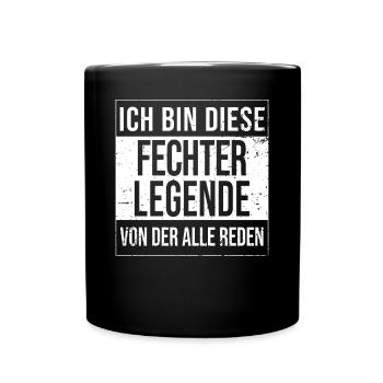 Fechten Geburtstag geboren Legende Fechter - Tasse einfarbig - Schwarz - Vorne