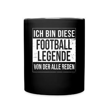 Football-Rugby Spieler Geburtstag geboren Legende - Tasse einfarbig - Schwarz - Vorne