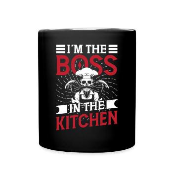 Chef Boss In The Kitchen Cooking Chef Chefs - Full Colour Mug - black - Front