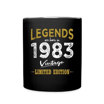 40. Geburtstag Legends 1983 Vintage 1983 - Tasse einfarbig - Schwarz - Vorne