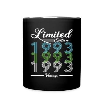 30. Geburtstag Vintage 1993 Limited Edition - Tasse einfarbig - Schwarz - Vorne