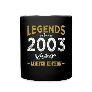 20. Geburtstag Legends 2003 Vintage 2003 - Tasse einfarbig - Schwarz - Vorne