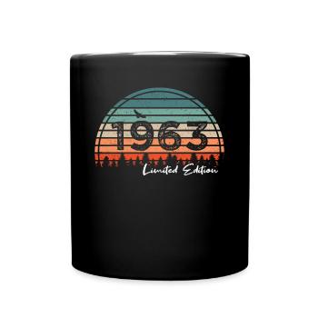 60. Geburtstag Jahrgang 1963 Limited Edition - Tasse einfarbig - Schwarz - Vorne