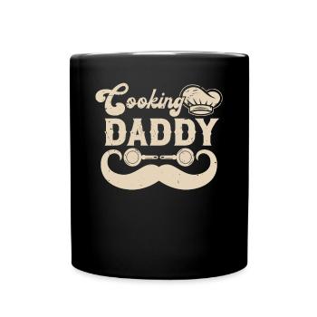Koch Cooking Daddy Kochen Chefkoch Köche Essen - Tasse einfarbig - Schwarz - Vorne