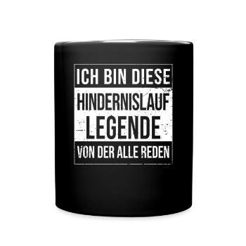 Parkour Hindernisläufer geboren Legende - Tasse einfarbig - Schwarz - Vorne