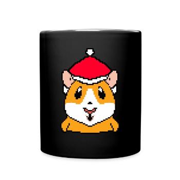 Hamster pixelisé Noël - Drôles de hamsters - Mug uni - noir - Devant