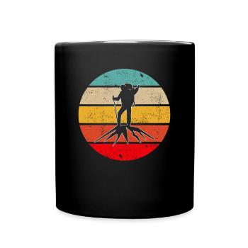 Mountaineering Retro - Full Colour Mug - black - Front