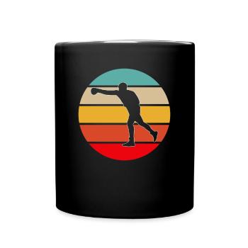 Boxen Retro Logo - Tasse einfarbig - Schwarz - Vorne