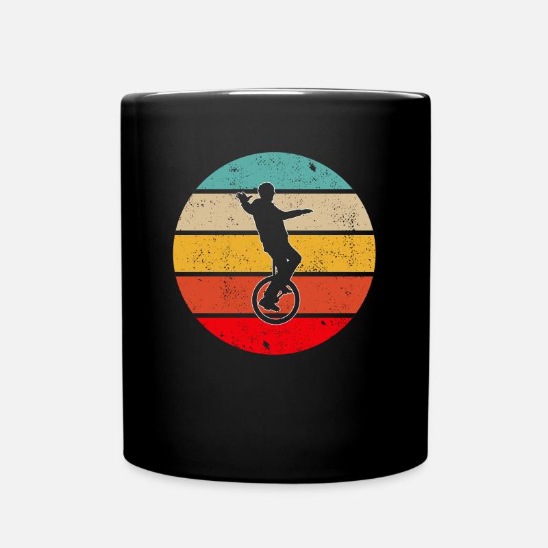 Einrad Retro - Tasse einfarbig - Schwarz