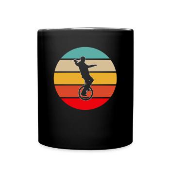 Rétro monocycle - Mug uni - noir - Devant