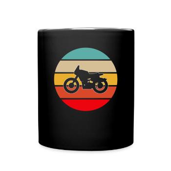 Moto rétro - Mug uni - noir - Devant