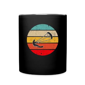 Kite Surfing Retro - Full Colour Mug - black - Front