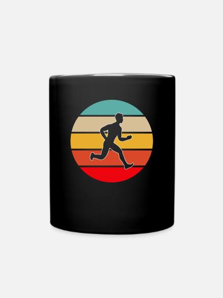 Joggen Retro - Tasse einfarbig - Schwarz