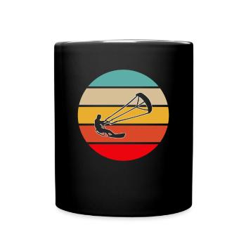 Kite Surfing Retro - Full Colour Mug - black - Front