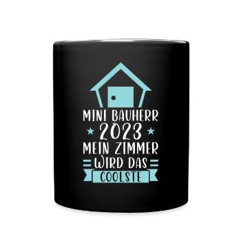 Junior builder 2023 Quote topping-out ceremony dream house - Full Colour Mug - black - Front