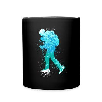 Splash Winter Hiking - Full Colour Mug - black - Front