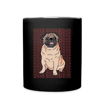 Pug Dog Daddy Dogs Dog Owner Gift - Full Colour Mug - black - Front