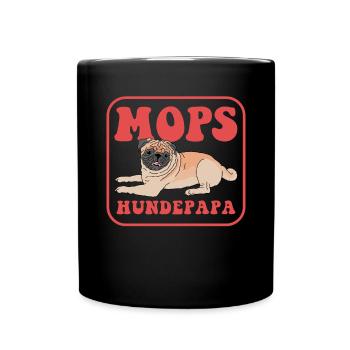 Pug dog daddy | Dogs Dog Owner Gift - Full Colour Mug - black - Front