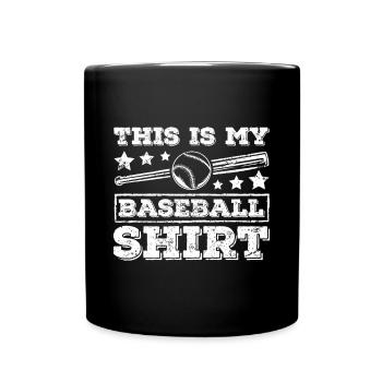 This is my baseball - Tasse einfarbig - Schwarz - Vorne