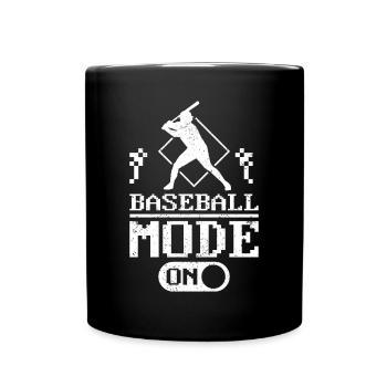 Baseball mode on - Tasse einfarbig - Schwarz - Vorne
